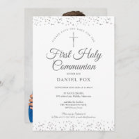 Foto de poeira prateada da primeira comunhão