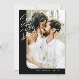 Reserve A Data Foto de Quadro de Borda Arredondada Negra Negra Ne