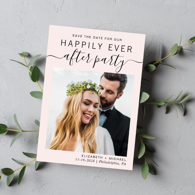 Reserve A Data Foto de Recepção de casamento moderna rosa (Criador carregado)