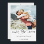 Reserve A Data Foto de Script Elegante<br><div class="desc">Script de caligrafia elegante,  foto moderna,  salve o cartão de aviso de data.</div>