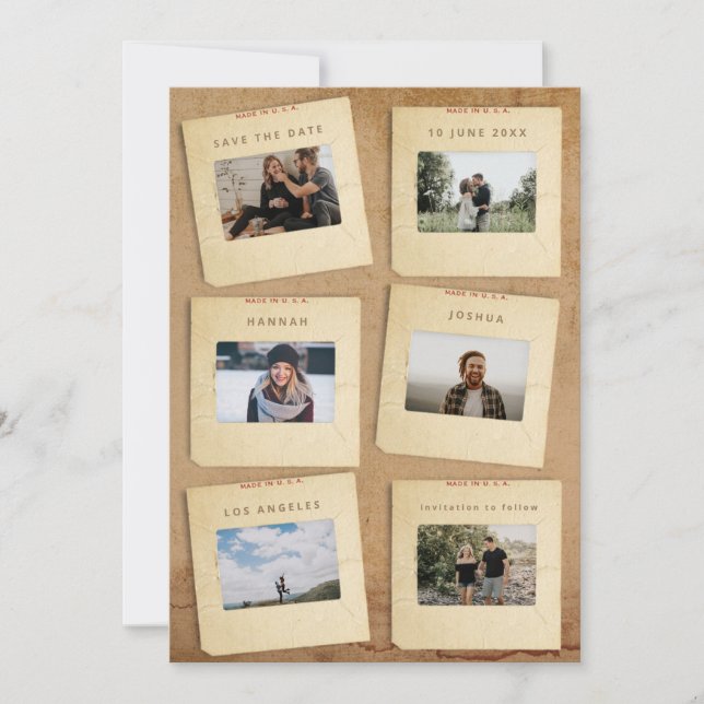 Reserve A Data Foto de Slides Vintage (Frente)