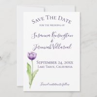 Foto de Tulipa Roxa Mínima Salva a Data