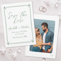 Foto Desenhada à Mão Verde Casamento Caprichoso