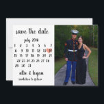 Reserve A Data Foto do Calendário Salvar a Data<br><div class="desc">Este simples casamento salva a data modelo apresenta uma design moderna e limpa. Personalize-o com as suas informações e torne-o exclusivamente seu! Eu ofereço esta design como um cartão-postal. Para mover o coração,  clique em personalizar > rolar para baixo > clicar em "personalizar mais".</div>