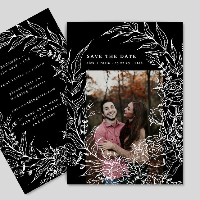 Reserve A Data Foto do Casamento Branco da Flor Romântica Elegant (Criador carregado)