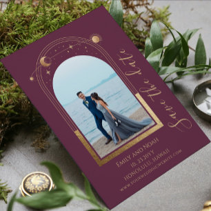Reserve A Data Foto do Casamento Celestial de Ameixa Mística Dour