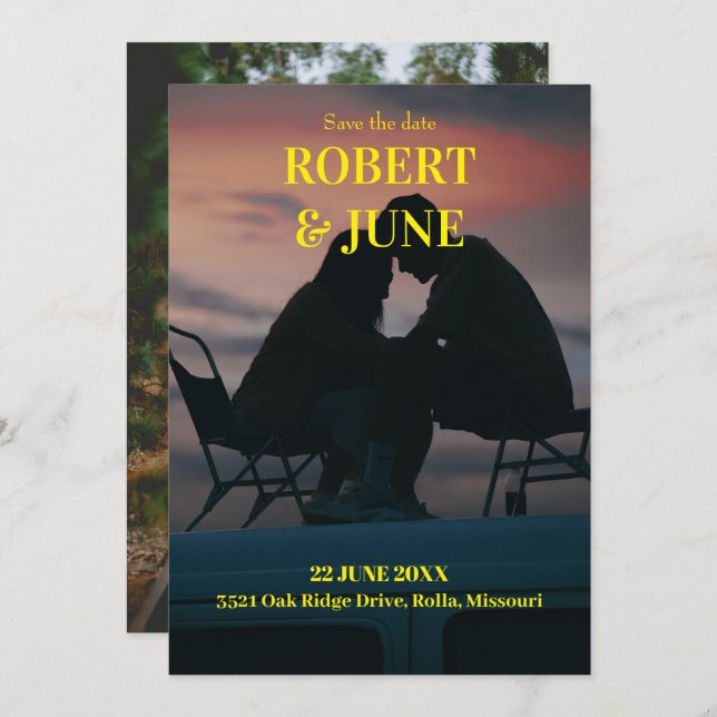 Reserve A Data Foto do cheio lateral (Frente/Verso)