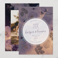 Foto do Círculo de Queda Floral Roxo Dramático