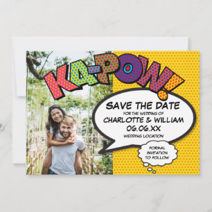 Reserve A Data Foto do KAPOW para banda desenhada moderna