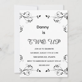 Reserve A Data Foto do segundo aniversário moderno