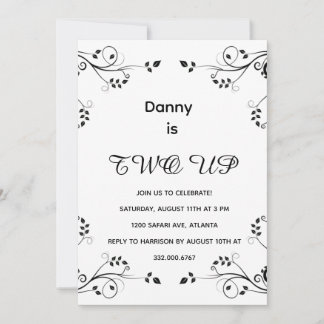 Reserve A Data Foto do segundo aniversário moderno