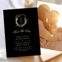 Foto Dourada de Crest Formal Black & Cream Monogra