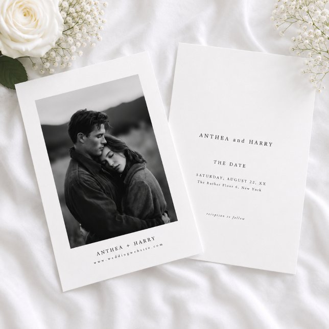 Reserve A Data Foto Editorial Moderna de Casamento Serif Save the (Criador carregado)