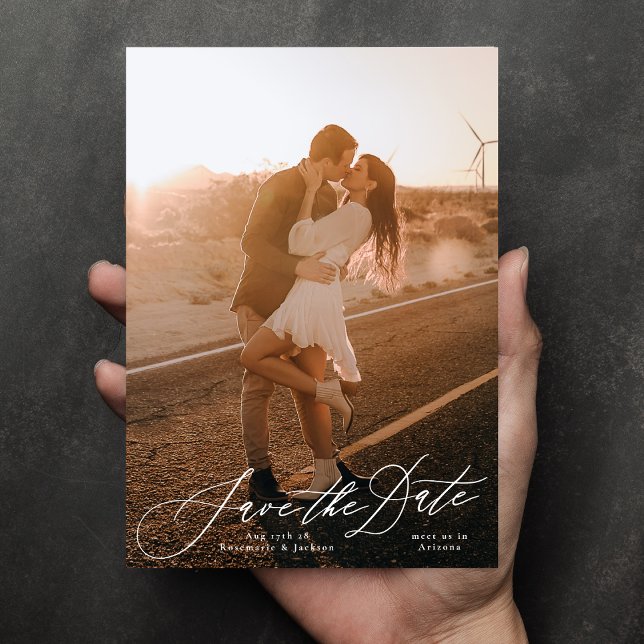 Reserve A Data Foto Elegante Da Caligrafia Branca (Criador carregado)