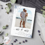 Reserve A Data Foto Elegante De Arca Náutica Salvar A Data<br><div class="desc">Compartilhe sua data de casamento com amigos e familiares com este elegante cartão náutico salva-vidas. Tipografia, Sr. e Sra. Arch, foto com elementos náuticos de cor d'água, design personalizada com sua foto de noivado favorita e detalhes de casamento futuros. Se precisar de ajuda para tirar a foto para ajustado do...</div>
