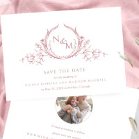 Foto: Elegante Dusty Rosa Monograma Casamento