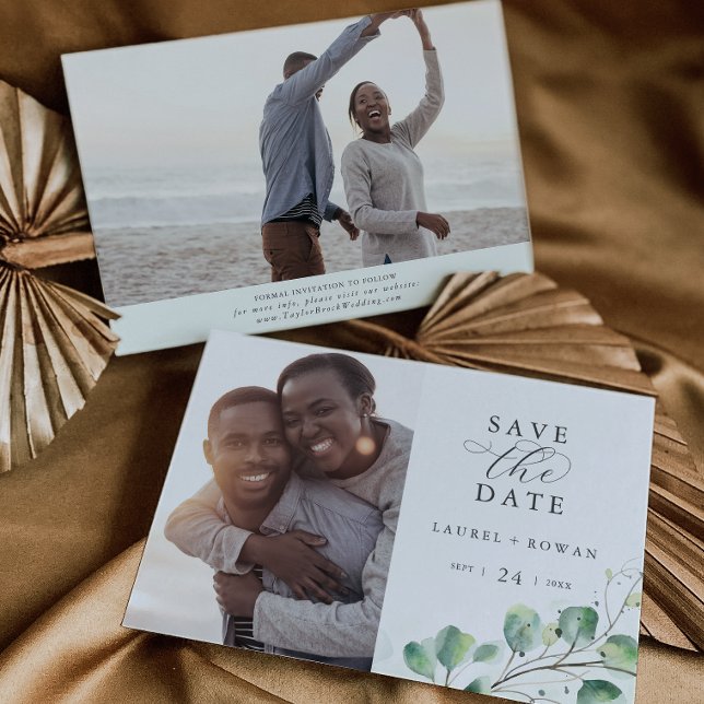 Reserve A Data Foto Elegante Greenery Salvar A Data (Criador carregado)