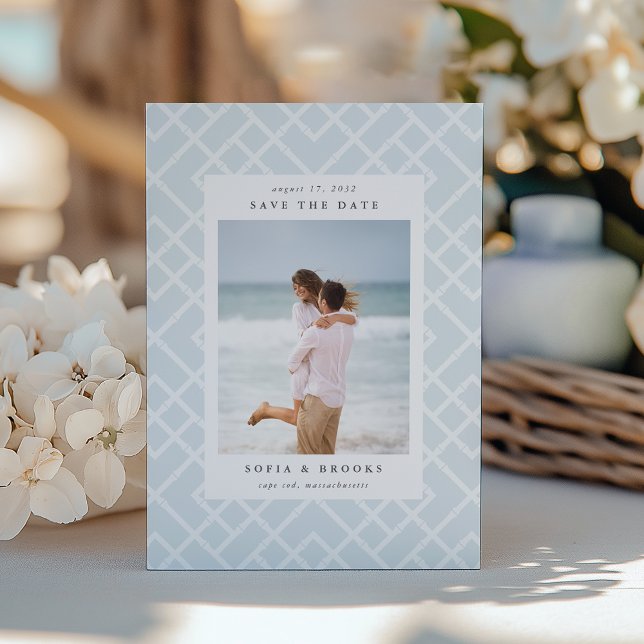 Reserve A Data Foto em Treliça de Bambu Azul Costeira (Criador carregado)