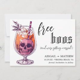 Reserve A Data Foto engraçada de casamento de Halloween com bebid