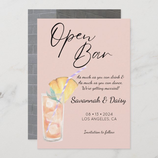 Reserve A Data Foto engraçada laranja moderna (Frente/Verso)