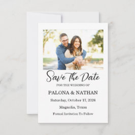 Reserve A Data Foto: Flat Save The Date Card