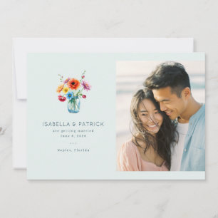 Reserve A Data Foto Floral Azul Alegre