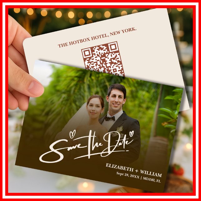 Reserve A Data Foto Laranja Queimada | Código QR Salvar a Data (Criador carregado)