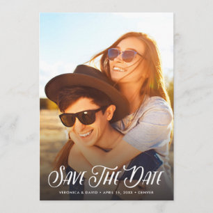 Reserve A Data Foto manuscrita de na moda para salvar a data