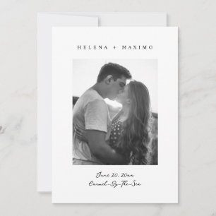 Reserve A Data Foto mínima clássica preto e branco