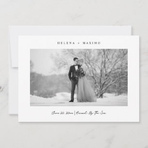 Reserve A Data Foto mínima clássica preto e branco