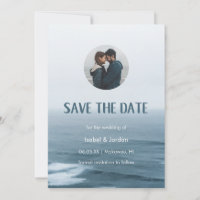 Foto mínima de casamento em praia Salvar a data