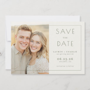 Reserve A Data Foto Minimalista Bege Alegre