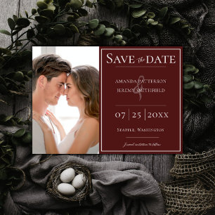 Reserve A Data Foto minimalista Red Save the Date