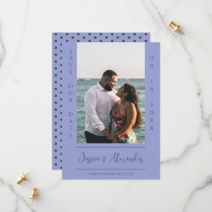Reserve A Data Foto Minimalista Salve o Dia Periwinkle