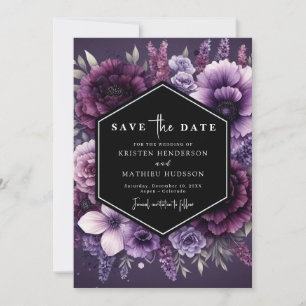 Reserve A Data Foto Moderna Casamento Floral Roxo
