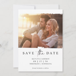 Reserve A Data Foto Moderna de Casamento Minimalista para Salvar