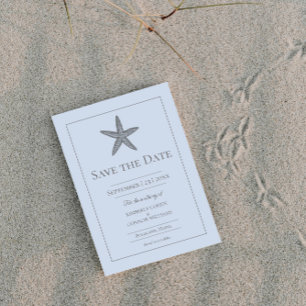 Reserve A Data Foto Monograma de Estrela-do-Mar Azul