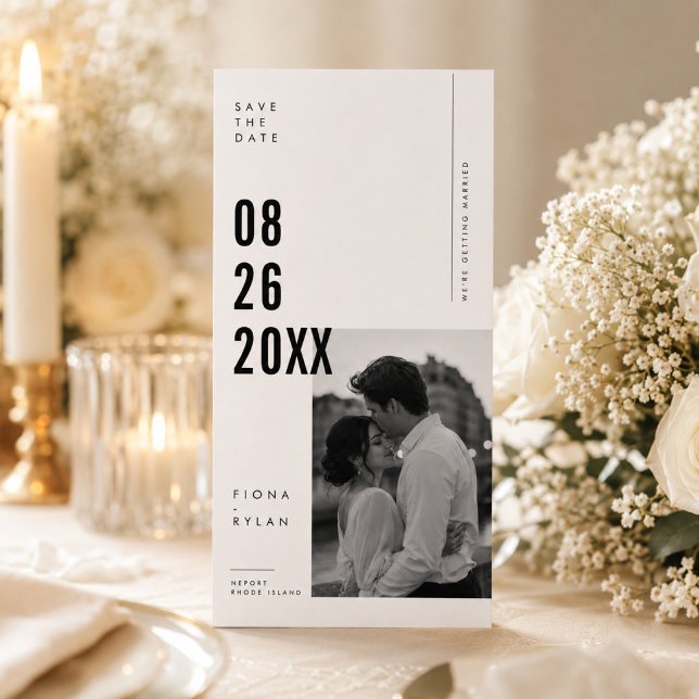 Reserve A Data Foto Ousada de Edição de Casamento Salve a Data  (Criador carregado)