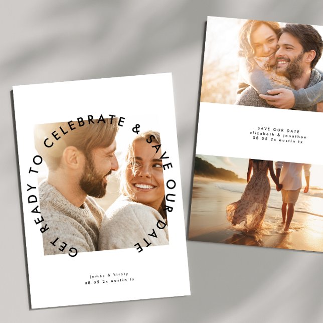 Reserve A Data foto ousada moderna 'preparem-se para celebrar' (Criador carregado)