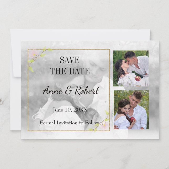 Reserve A Data Foto para salvar a data transparente (Frente)