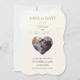 Reserve A Data Foto Personalizada, Casamento Simples E Minimalist