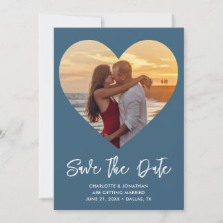 Reserve A Data Foto personalizada de casamento do coração