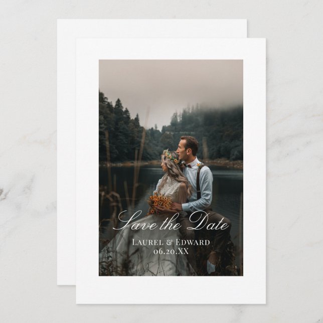 Reserve A Data Foto Personalizada Salva A Placa Plana Data (Frente/Verso)