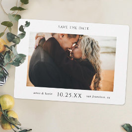 Reserve A Data Foto Personalizada Simples Do Chic