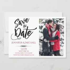 Reserve A Data Foto Preta Vermelha Salvar a Data