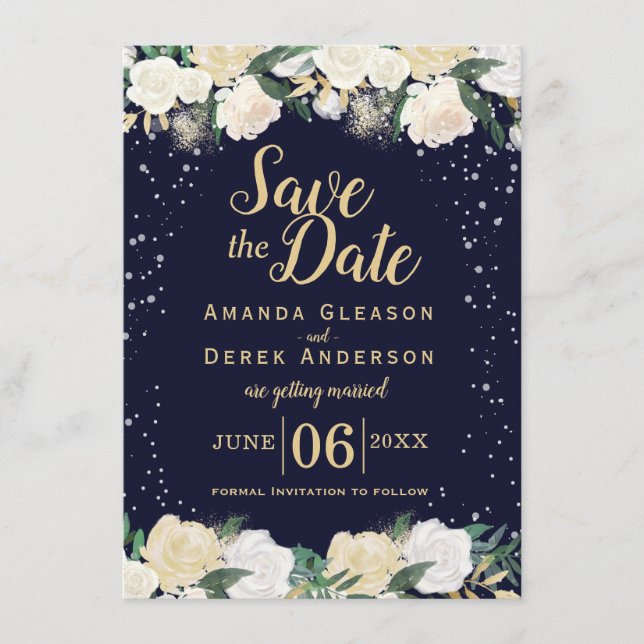 Reserve A Data Foto Romântica de Inverno Save the Date (Frente)