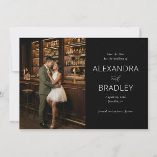 Reserve A Data Foto Romântica Escura e Elegante