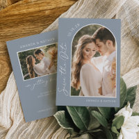 Foto Simples Casamento Azul Dusty Elegante