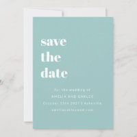 Foto Simples De Casamento Do Retro Azul Aqua Minim