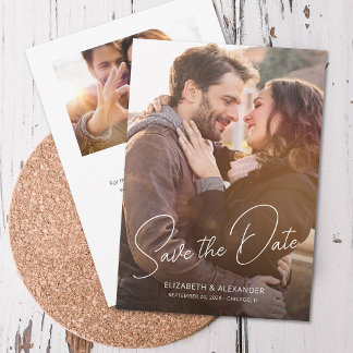 Reserve A Data Foto Simples de Script Elegante Moderno